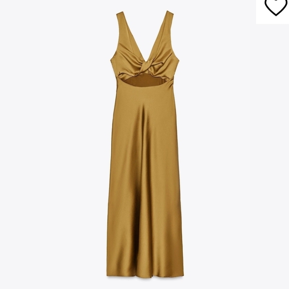 NWT Zara SATIN MIDI DRESS Size Small - Picture 4 of 12